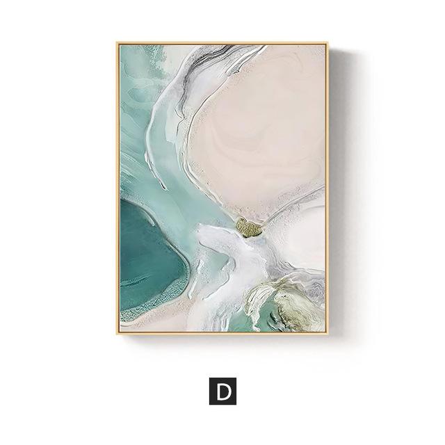 1 шт., интерьерные картины, постер, офисный домашний декор, холст, картина, украшение для спальни, стены в скандинавском стиле, зеленое море, гостиная, без рамки