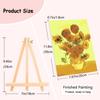 Fokenzary Coloring Book DIY Cafe Starry Sky Sunflower Apricot Blossom Van Gogh Canvas with Easel and Acrylic Framed x 4 Paint-by-Number Paints,