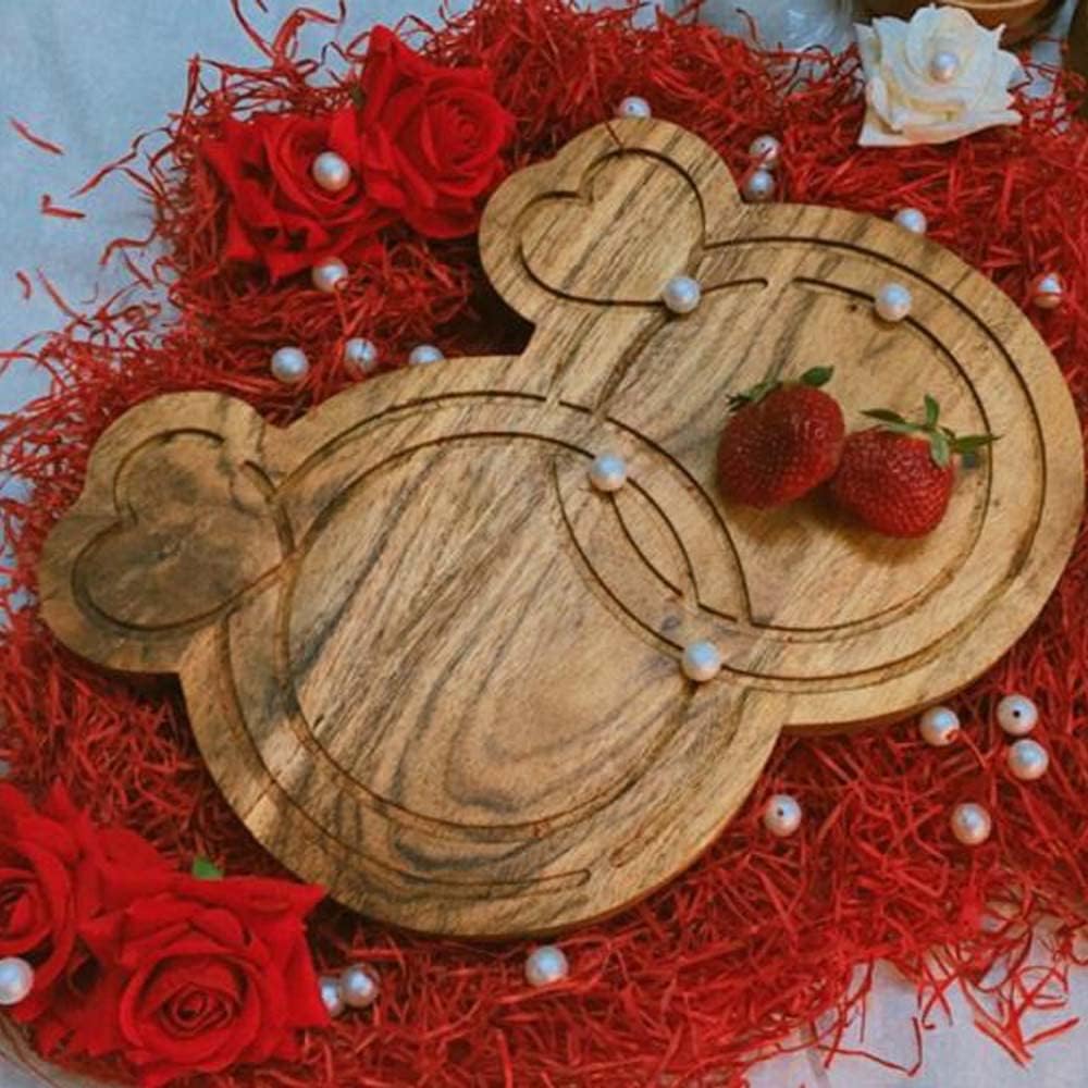 Valentine's Day Gifts Organic Acacia Kitchen Cutting Chopping Charcuterie Board Platter Butcher Block for Cheese and Vegetables Meat