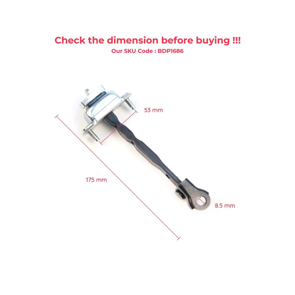 EDP1686-1 2 Pieces Rear Door Hinge Brake Stop Check Assy Limiter Strap for Subaru Forester MK4 SJ 2012-2018 62124FG003
