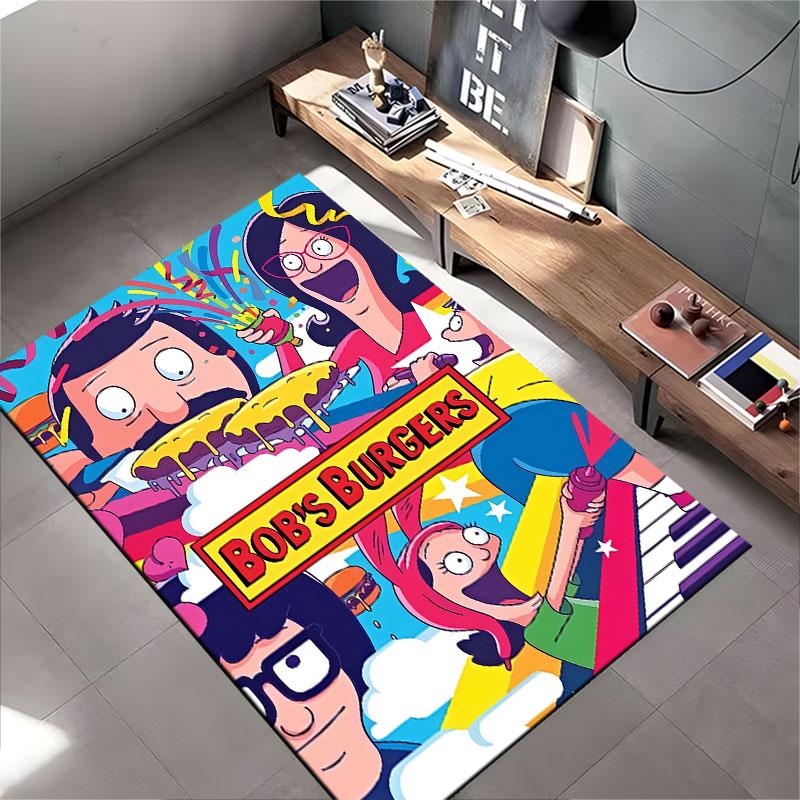 Bob's Burgers Cartoon Design suitable as a non-slip mat for the living room or bedroom sofa