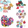 50Pcs Bird Butterfly Owl Snail Heart Wooden Buttons for DIY Sewing Scrapbooking