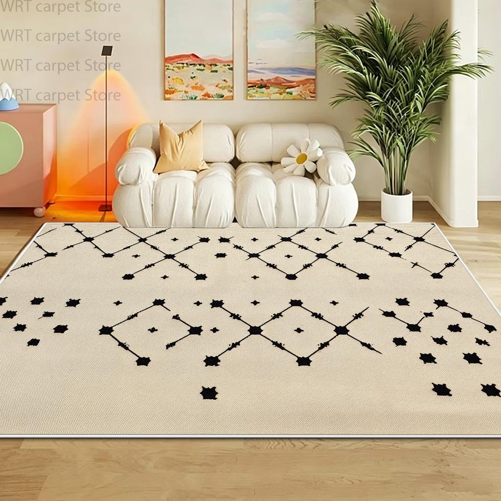 Modern Simple Style Living Room Carpet Non-slip Bedroom Coffee Tables Sofa Area Rugs Washable Foldable Decoration Home Foot Mat