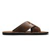 Summer Men High Quality Comfortable Non Slip Leather Slippers Casual Simple Open Toe Mules Sandals for Outdoor Walking Beach Home Daily Use