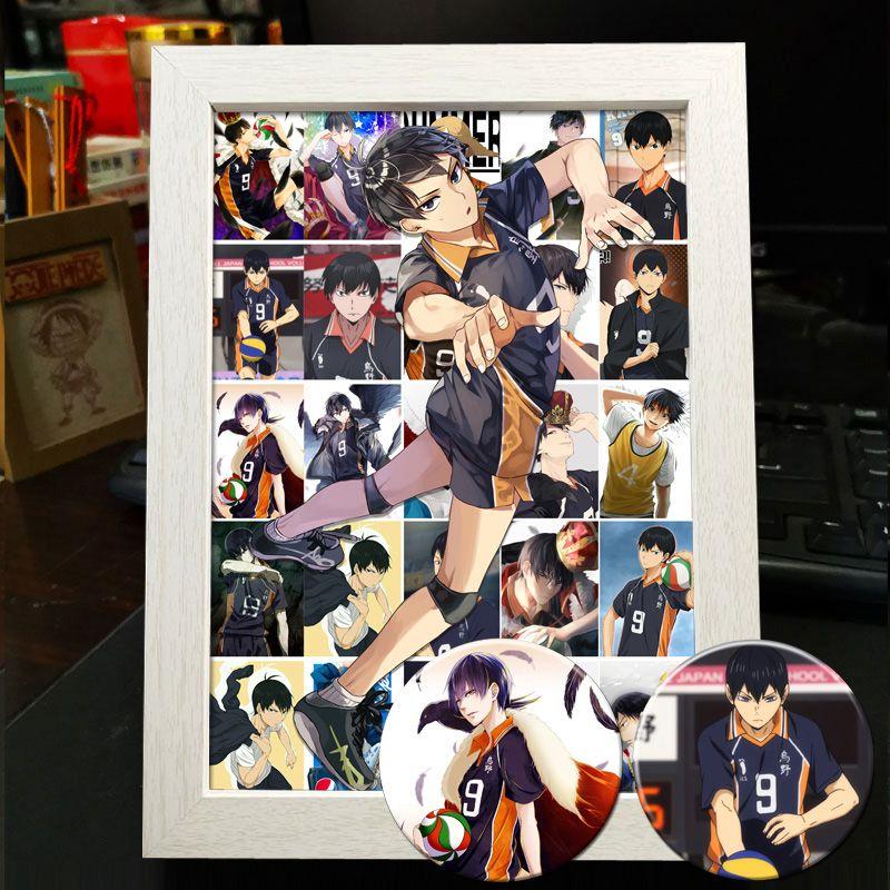 Хайкю!! Украшение фоторамки: Кагеяма Тобио и Хината Шоё - Готовая фоторамка-дисплей в подарок