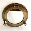 Antique Brown Finish Canal Boat Porthole-Window Ship Round Mirror Wall Home Decor