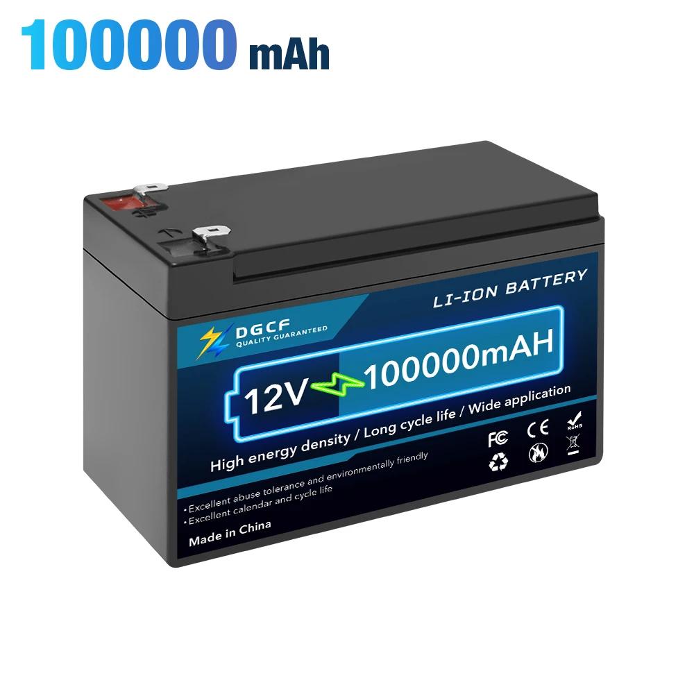 Модернизированный 12 В 80 Ач литий-ионный аккумулятор 18650 для электромобиля, литиевый аккумулятор 9 В-12 В 60 Ач 80 Ач, встроенный BMS 30 А, высокий ток