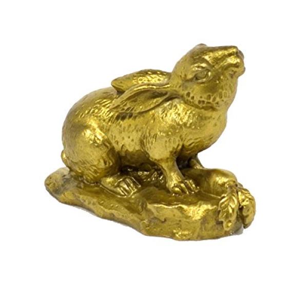Zodiac Rabbit Figurine Rabbit Decoration Lucky Charm Rabbit Feng Shui Rabbit (Copper)