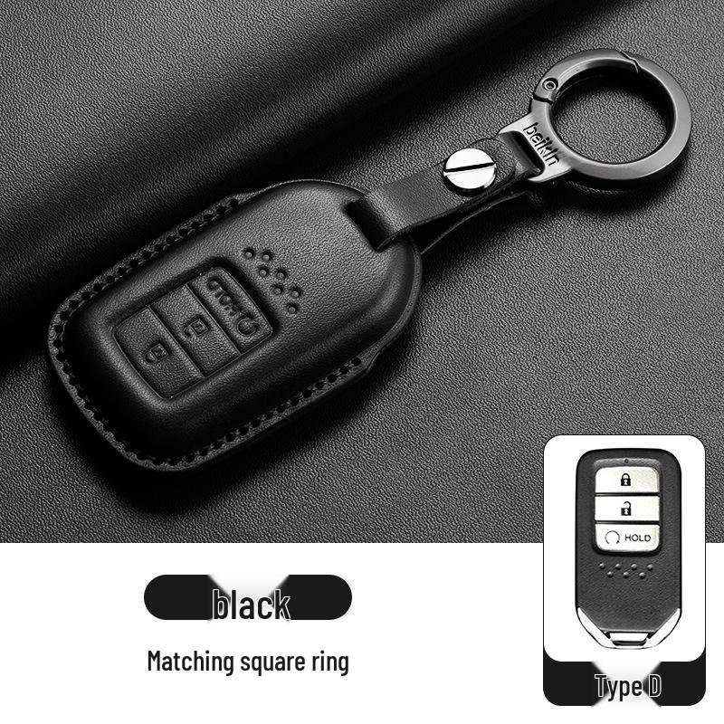 Stylish Key Cover for Eleventh Gen Civic, New CR-V, Accord, XR-V, Crown, HR-V, Xingge, and Haoying - Brown