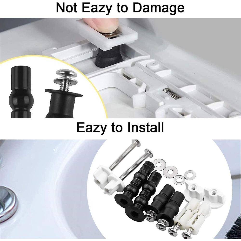 Toilet seat hinge fixing parts, 5 pairs of rubber expandable screws hinges for toilet lid