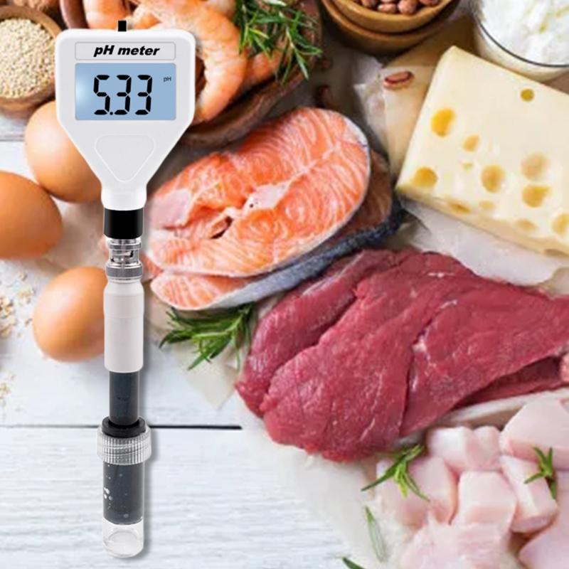 PH-метр для кожи/пищи/почвы/фруктов/мяса/лаборатории Цифровой измеритель кислотности pH-тестер Многофункциональный цифровой pH-тестер