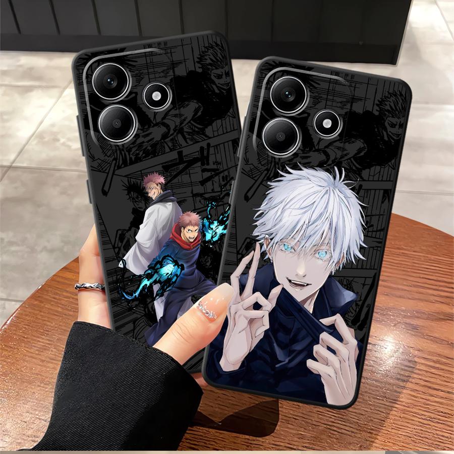 Чехол-бампер для телефона Xiaomi Redmi Note 11 13 12 Pro Plus 12S 10S 9s 10 9 8 Pro 11S с изображением из аниме J-ujutsu Cool Kaisen