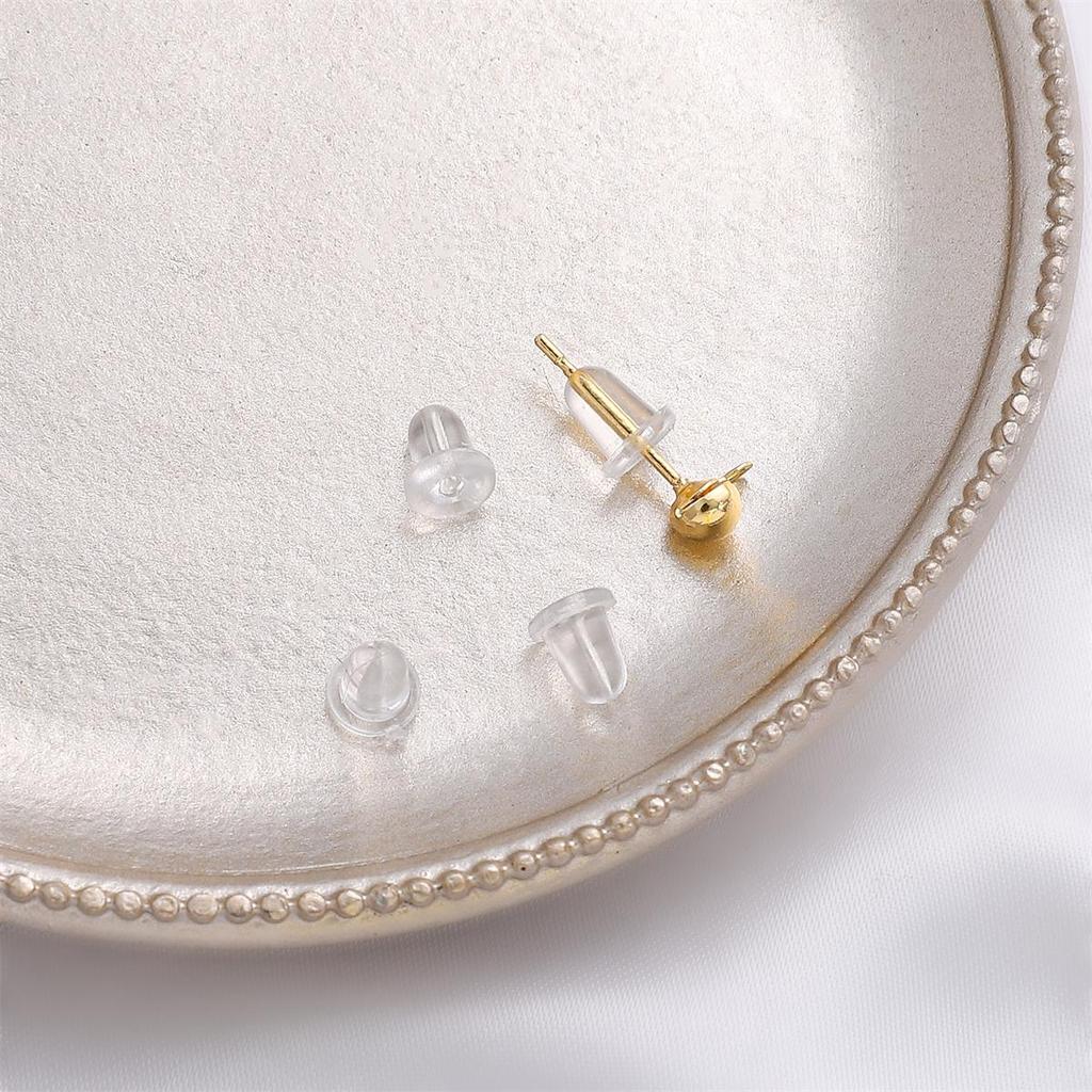 20-100 шт./пакет, силиконовые прозрачные беруши, серьги «сделай сам», ювелирные аксессуары