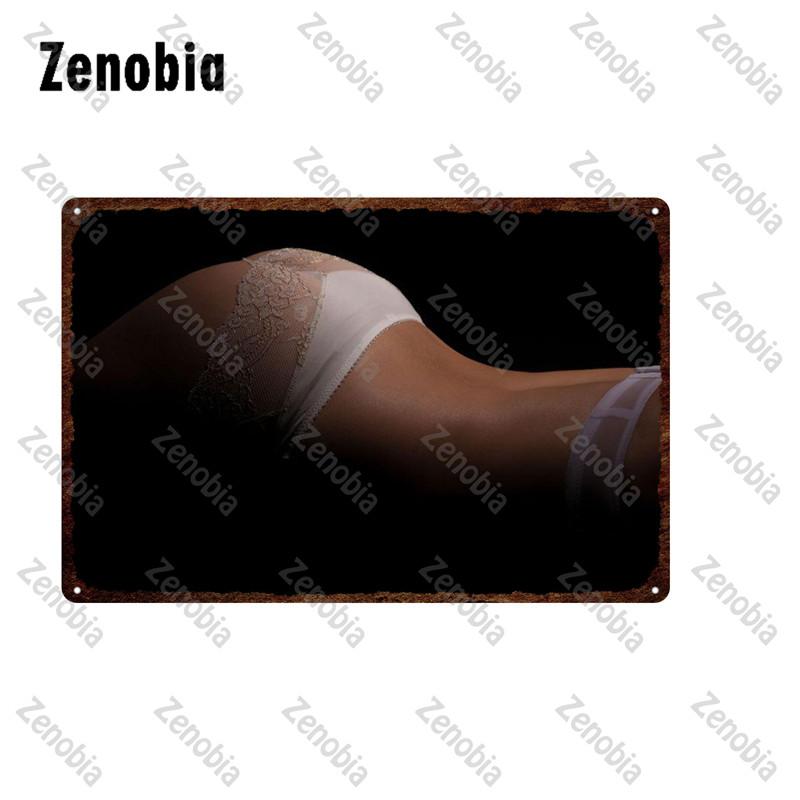 Сексуальная девушка металлический знак нижнее белье модель грудь и ягодицы металлический плакат черные чулки женщина декоративная жестяная пластина домашний декор