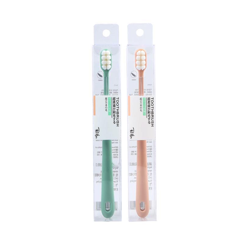 Japanese Style Adult Toothbrush, Soft Bristle, Compact Head, Individually Wrapped for Couples