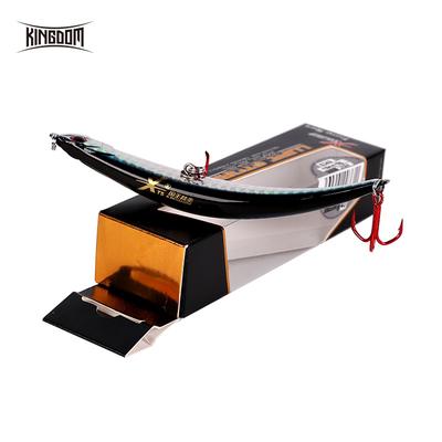 Kingdom Плавающая рыболовная приманка-карандаш, 110 мм/10 г, 86 мм/6,5 г, твердые приманки, изогнутая форма, красная приманка с крючком VMC для морского окуня