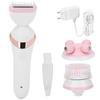3in1 Women Electric Trimmer Hair Removal Facial Cleanser Massager Shaver