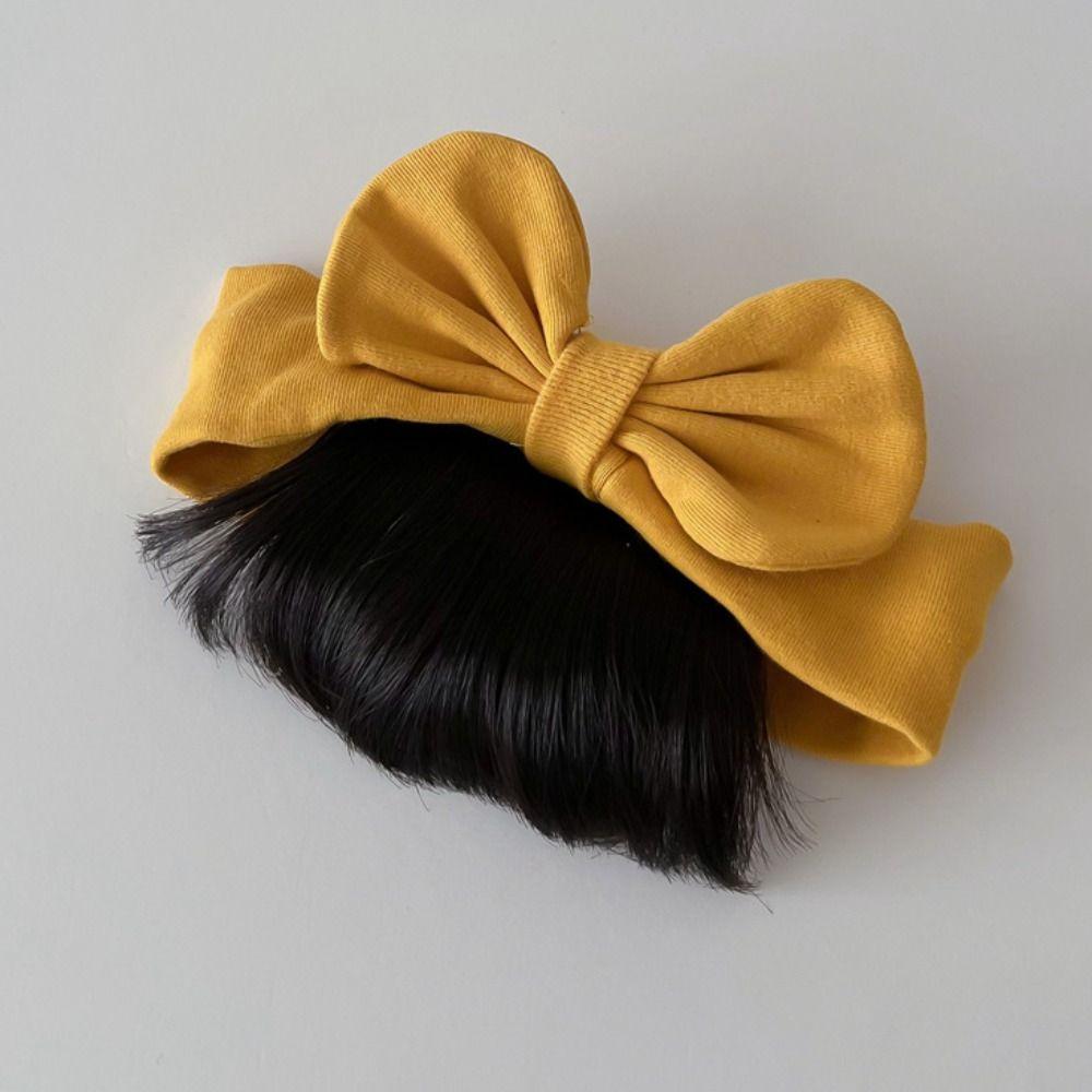 Decor Toddler Neat Bang Princess Wig Headband Baby Bowknot Headband Wig Newborn Baby Headwear