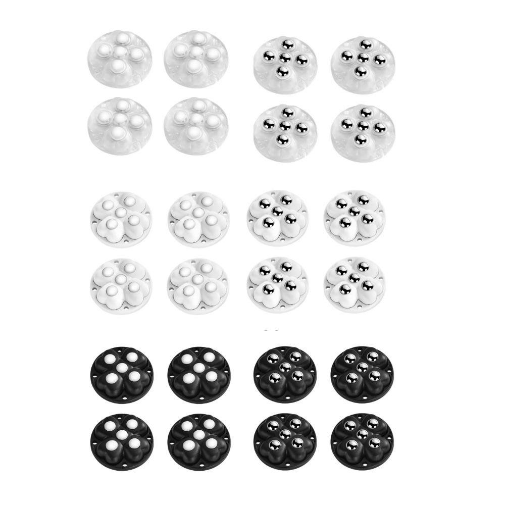 4Pcs 360°Rotatable Furniture Casters Self Adhesive Universal  Pulley Storage Box Roller  Household