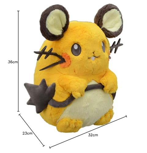 POKEMON Center Original Fluffy Hug Plush Dedenne 36 x 32 x 23 (В x Ш x Г: см)