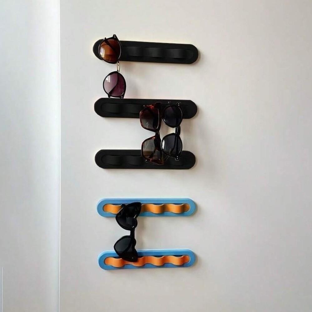 Waved Design Eyeglass Stand Wall Mounted Eyeglass Rack Display Rack Sunglasses Shelf Shops