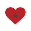 Aimant Coeur Drapeau Maroc - Multicolore - 8 Cm - 50 Pièces - Résine Synthétique - Mixte
