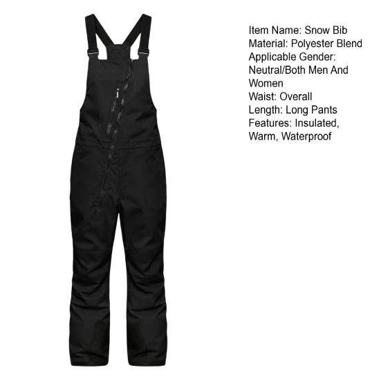 Лыжные штаны-комбинезон для мужчин и женщин, утепленные, водонепроницаемые, зимние, регулируемые штаны для сноуборда