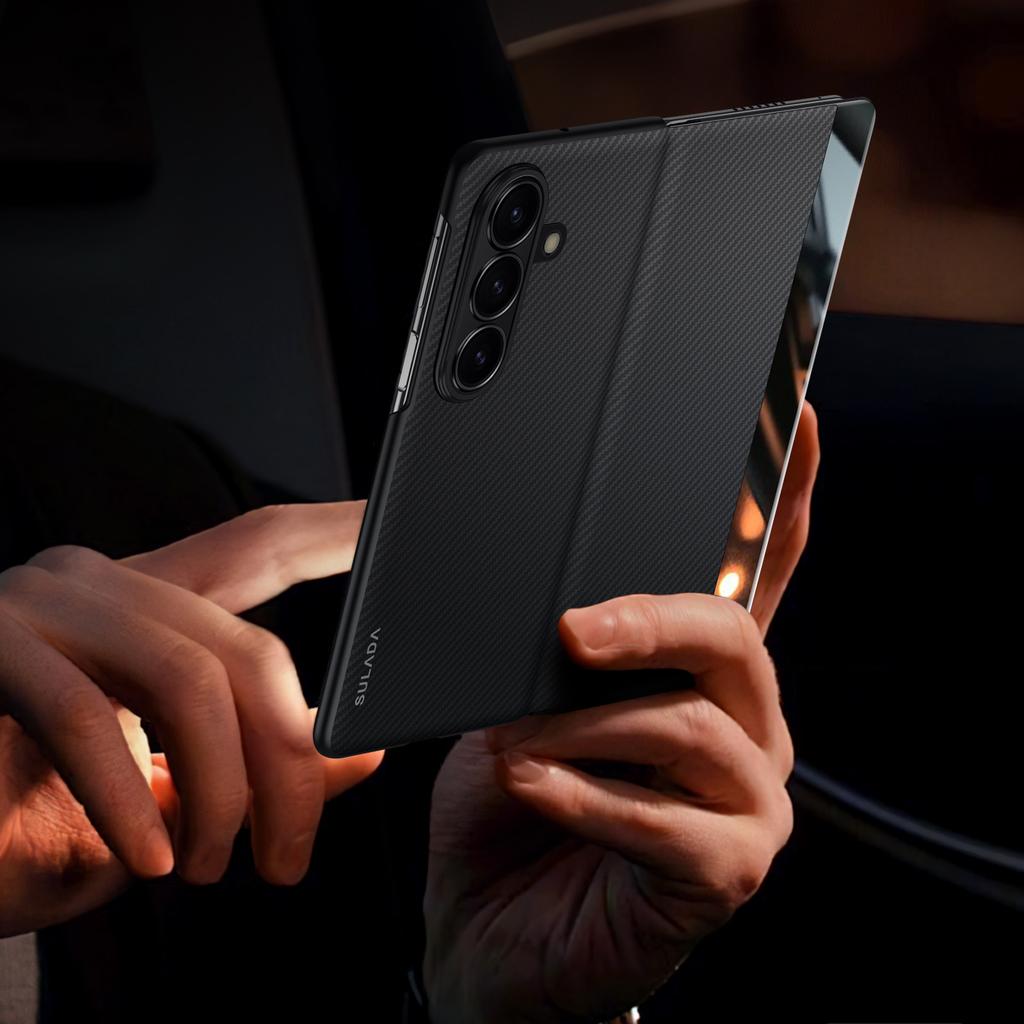 SULADA For Samsung Galaxy Z Fold7 5G Case View Window Leather Phone Cover with Auto Wake/Sleep