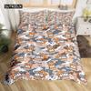 Cartoon Cat Duvet Cover Set for Kids Girl Microfiber Kitten 2/3pcs Cartoon Animal Bedding Set Single Twin Queen King Quilt Cover