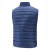 Mens Plus Size Padded Vest Stand Collar Warm Winter Casual Sleeveless Jacket