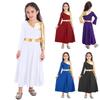 Kids Girls Liturgical Praise Dance Dress Bell-bottom Long Sleeve Lyrical Gowns Worship Costume Church