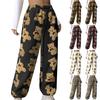 Women's Cute Teddy Bear Plush Pajama Pants, Soft, Fleece-lined, Warm, Comfortable Plush Pants, Casual Pants