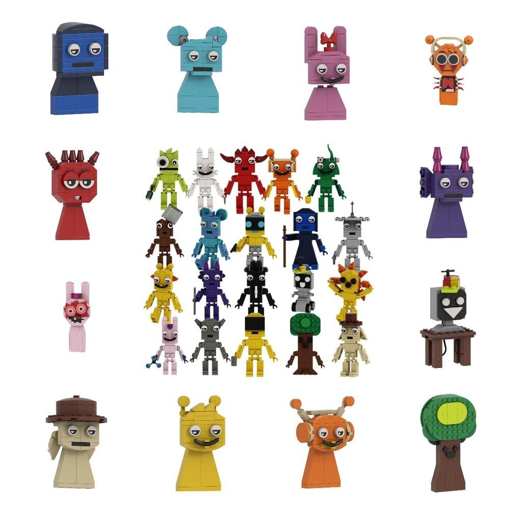 Building Sprunki Game Block Toys Model Cartoon Children Puzzle Figure Dolls