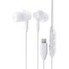 Проводные наушники ELECOM Type C [совместимые с сериями iPhone 16e / 16,15] с микрофоном шумоподавлением высоким разрешением внутриканальные С пультом управления