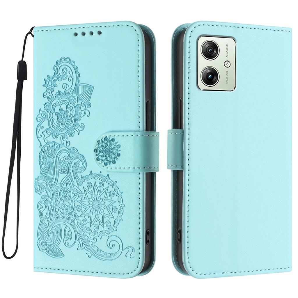 For Motorola Moto G54 Power 5G Phone Cases Mandala Flower Leather Wallet Mobile Cover with Strap