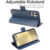 [Leather Wallet Case] Protective Cover with Cash & Card Holder, Stand and Wrist Strap For Samsung Galaxy S24 5G