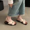 Сандалии на плоской подошве, женская летняя одежда, новая универсальная, красивая, стиль феи во французском стиле с юбкой, дорожная, приморская, римская обувь