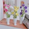 Miniature Flowers Mini Plant In Vase Model Miniature Faux Plant with Flowers