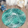 Green Tropical Kawaii Printed Circular Carpet Home Living Room Bedroom Kitchen Bathroom Floor Decoration Anti Slip Carpet
