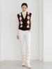 NITINA Cashmere Blending Argyle Vest Br
