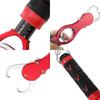 Lunari Fish Grip Fish Catcher with Fish Measuring Convenient Fish Red Non-Slip Carabiner, Grabber, Tool, Grabber, (Red)