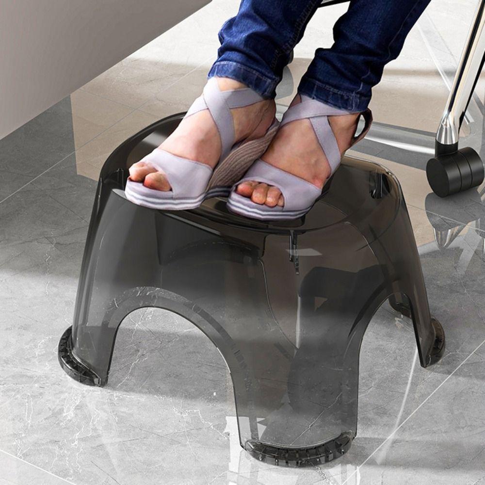 Transparent Small Low Stool Non-slip Shoe Changing Stool Modern Furniture Kid Stool Bedside