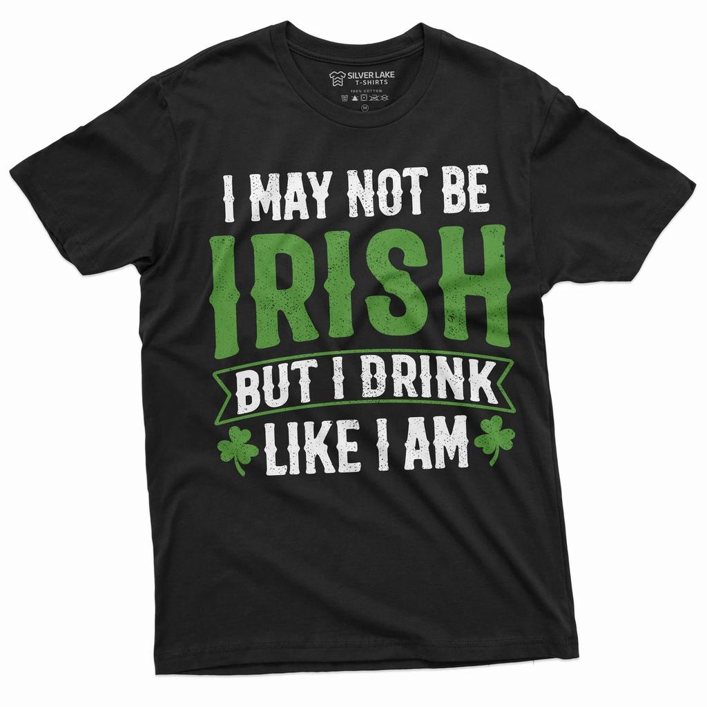 Men's Saint Patrick's Day Drinking Funny T-shirt Non-Irish Party Tee Shirt