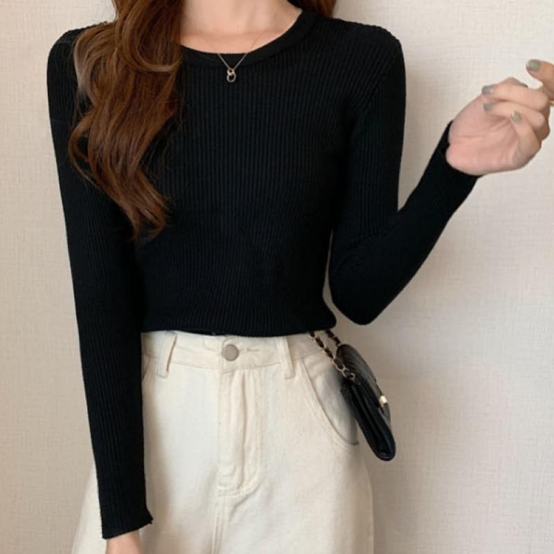 Shop Women S Thin Wool Blend Ribbed Daily Inner Knit Won Wkn Wb9b31d