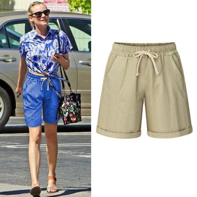 Брюки средней длины летние свободные новые брюки Харлан большого размера тонкие повседневные женские брюки тонкие брюки до колена