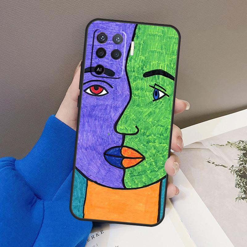 Чехол Picasso Abstract Art для Oppo A94 A74 A54 A80 A60 A40 A18 A38 A58 A78 A98 A96 A76 A16 A15 A17 A57 A77 A5 Pro