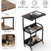 Merytes Kitchen Open Kitchen Gap Wooden Shelf with Steel Storage Shelf 3-Tier Cart, Shelf, Rack, Storage, Shelves, Multi-Function