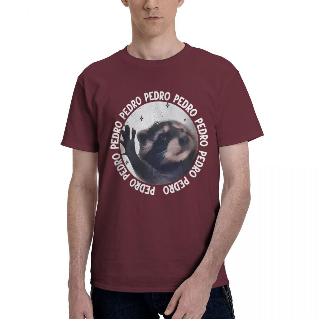 Raccoon Pedro Dancing Meme 100 Cotton Casual Breathable Confortable Cute Short Sleeve TShirt Graphic Tee
