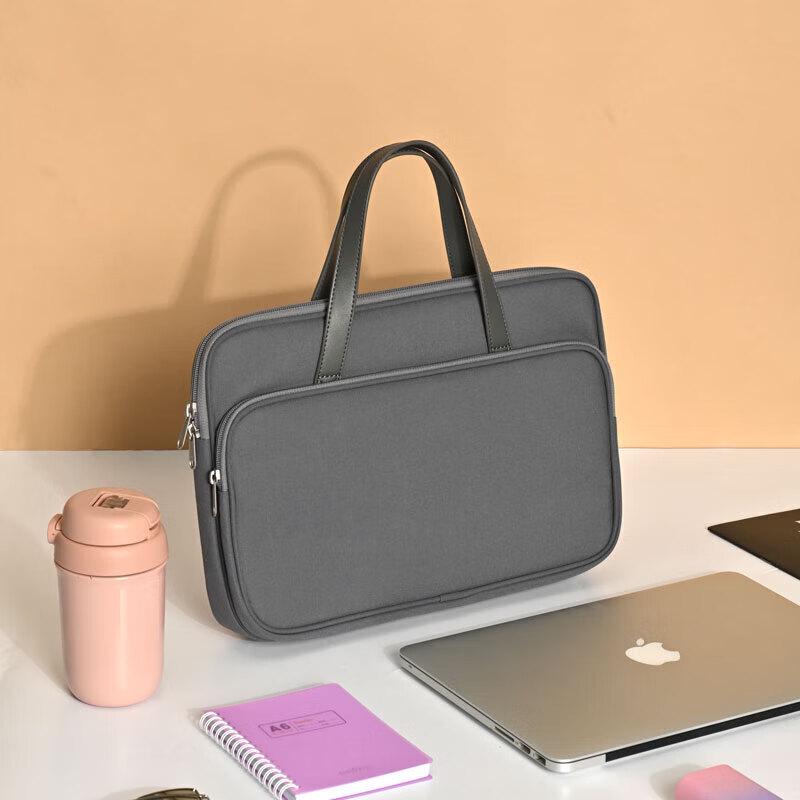 Yamay BAG-WHC1GY Plush-Lined 13.3-inch Laptop Handbag