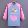 Kid's Waterproof Long-sleeved Reversible Painting Smock with Kindergarten Print - Protecting Clothes for Messy Activities.